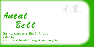 antal bell business card